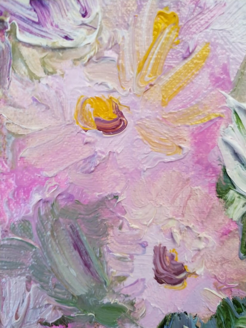 Oil painting Chrysanthemums Nina L - 2