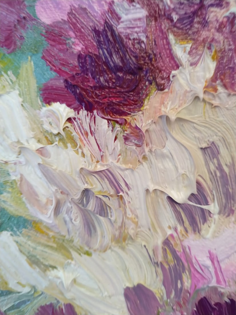 Oil painting Chrysanthemums Nina L - 3