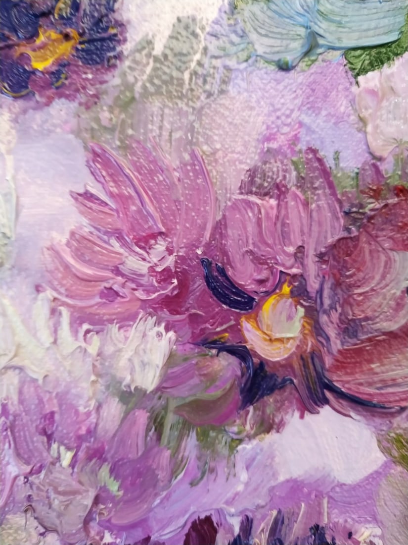 Oil painting Chrysanthemums Nina L - 4