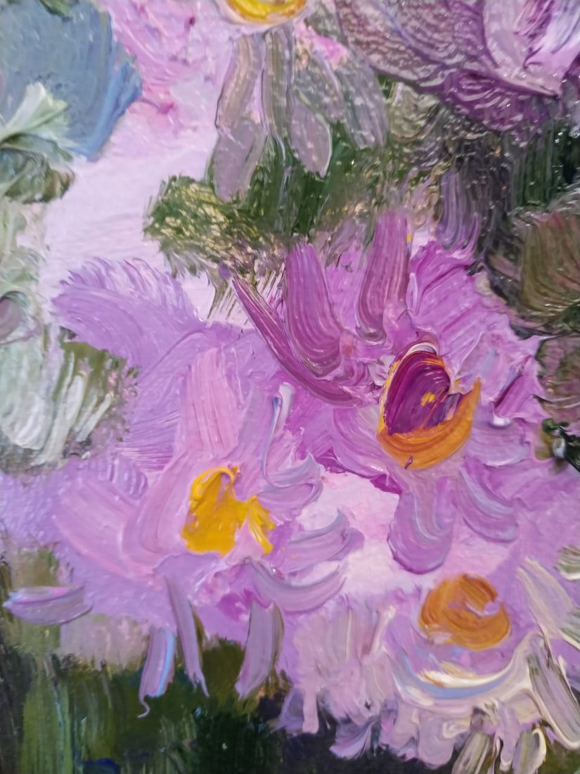 Oil painting Chrysanthemums Nina L - 6