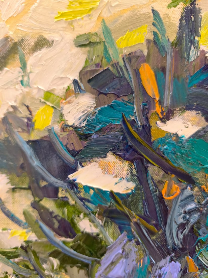 Oil painting Chrysanthemums Nina L - 4