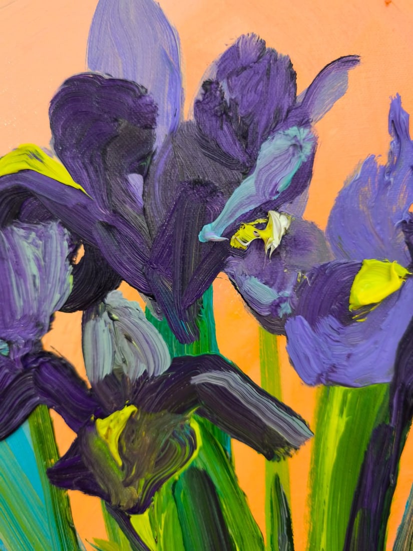 Oil painting Irises Nina L - 2
