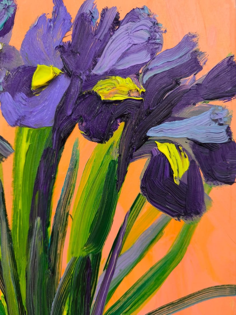 Oil painting Irises Nina L - 5