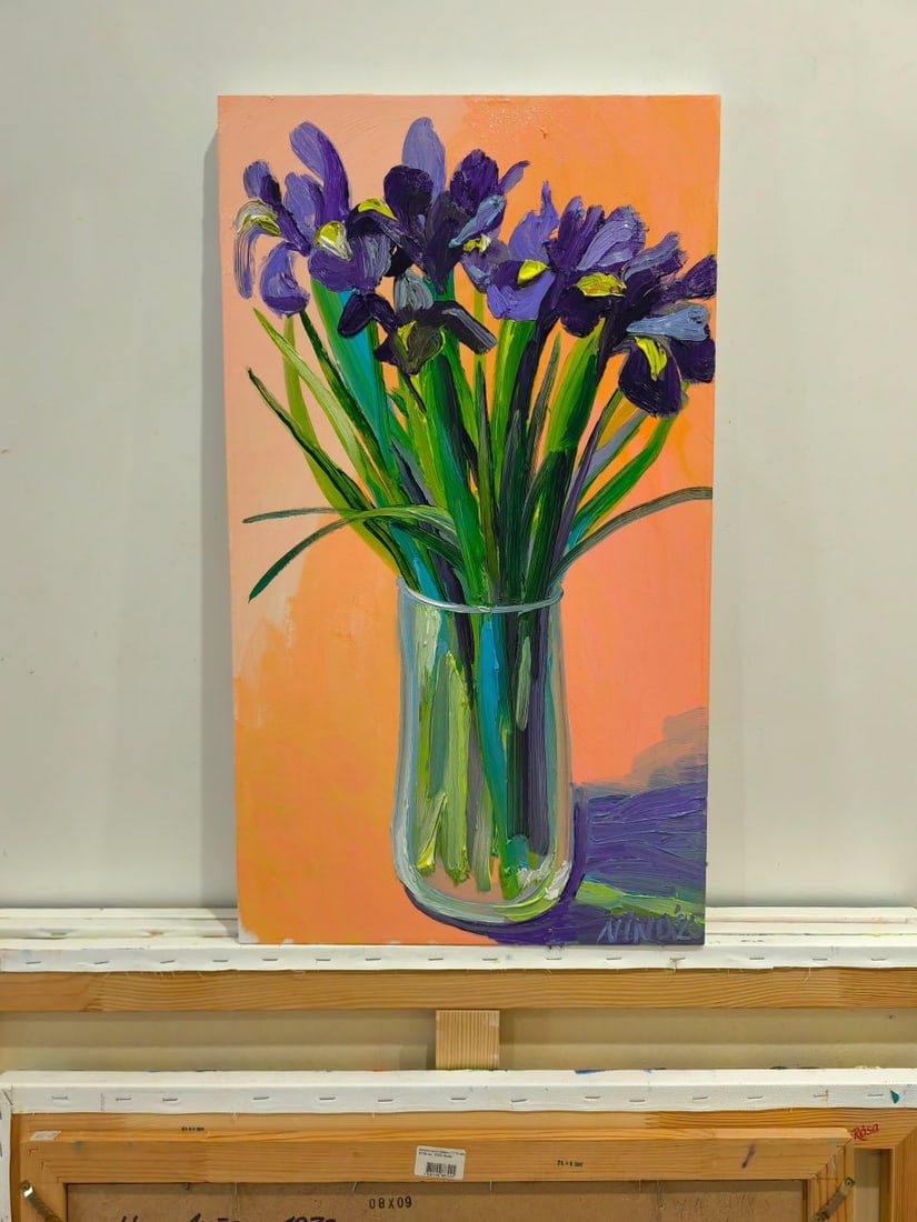 Oil painting Irises Nina L - 6