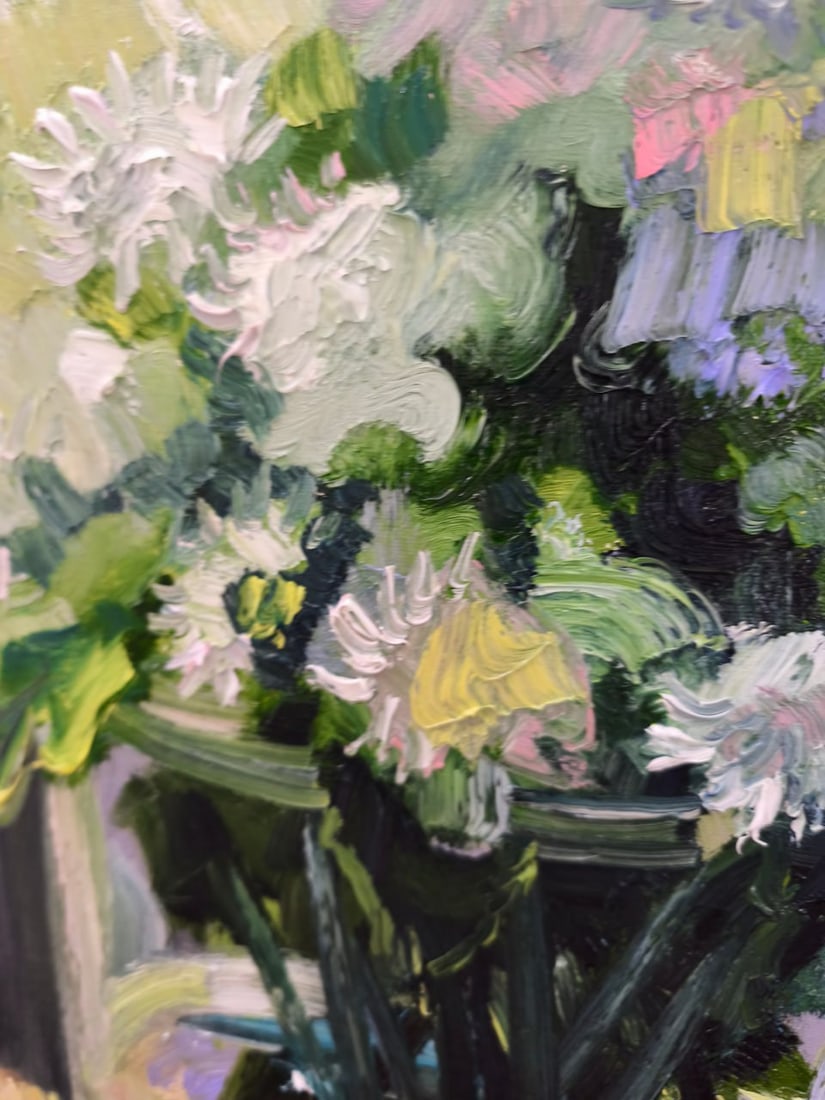 Oil painting Chrysanthemums Nina L - 5