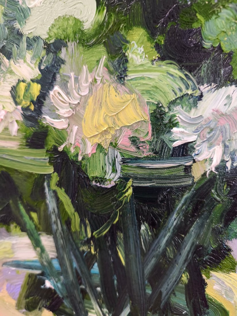 Oil painting Chrysanthemums Nina L - 6