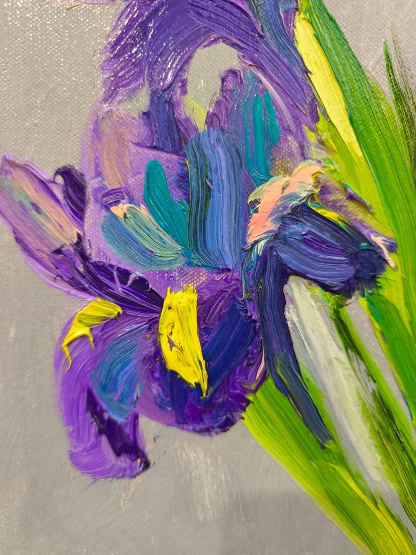 Oil painting Irises Nina L - 2