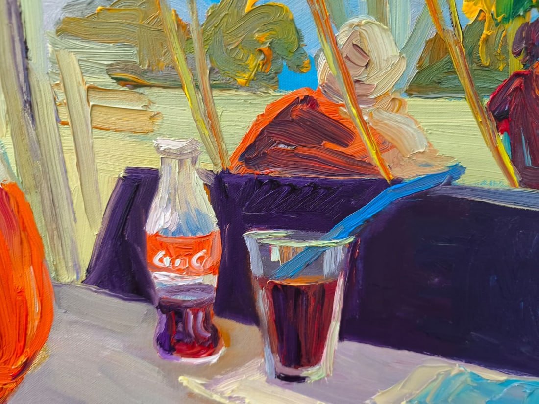 Oil painting Pomegranate cocktail Nina L - 2
