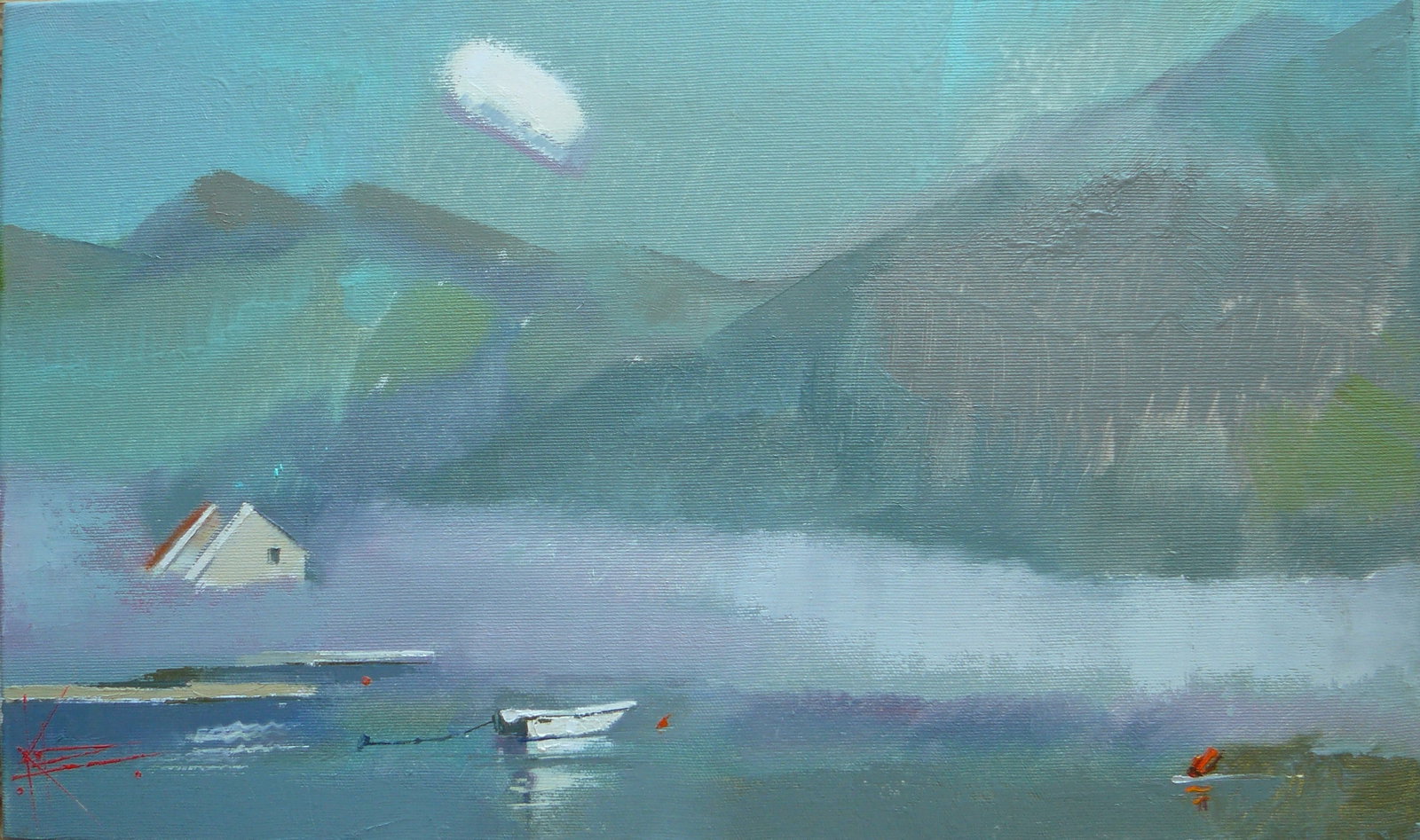 Oil painting Morning Oksana Kyrylenko: 22KOR Painter: Oksana Kyrylenko S?ze: 30x50 cm/12x20 inches Components: oil, canvas Original painting ERA: 2019 Oksana Ivanivnawas born on May 11, 1961 in the city of Chernihiv. In 1985 she graduated 