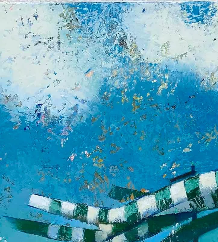 Abstract Oil painting Beach houses Oksana Kyrylenko - 11