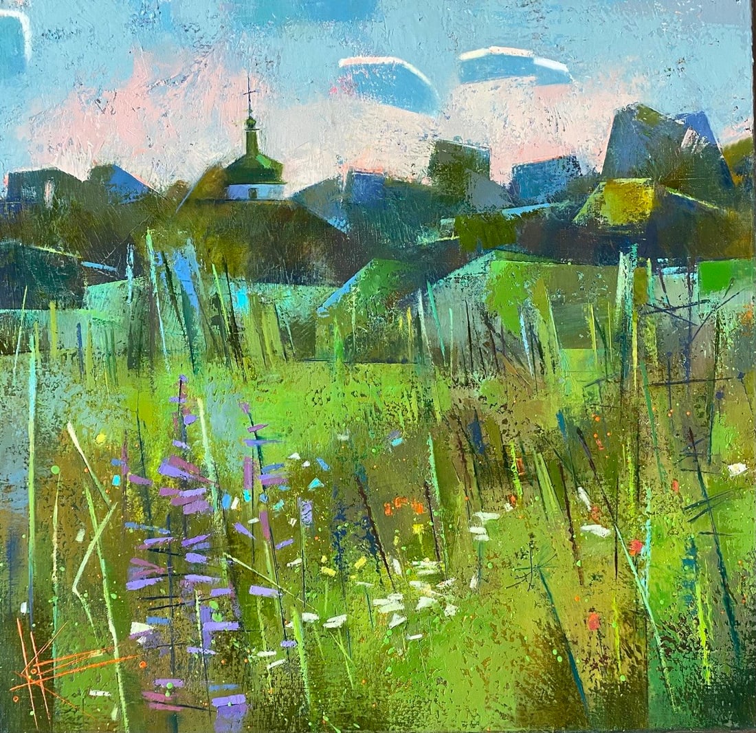 Abstract Oil painting Field Oksana Kyrylenko: 179KOR Painter: Oksana Kyrylenko S?ze: 50x52 cm/19,68x20,47 inches Components: oil, canvas, Original painting from our collection ERA:2025 Oksana Ivanivna was born on May 11, 1961 in the city of Chern