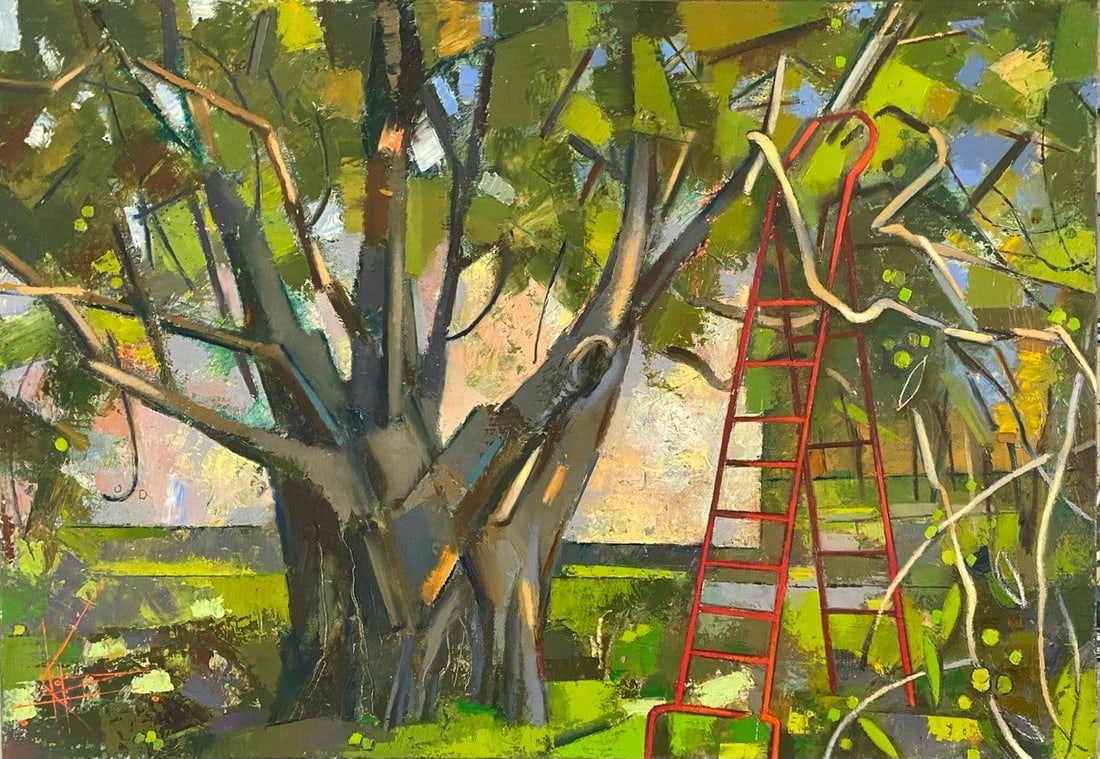 Abstract Oil painting Garden Oksana Kyrylenko: 182KOR Painter: Oksana Kyrylenko S?ze: 45x65 cm/17,71x25,59 inches Components: oil, canvas, Original painting from our collection ERA:2025 Oksana Ivanivna was born on May 11, 1961 in the city of Chern