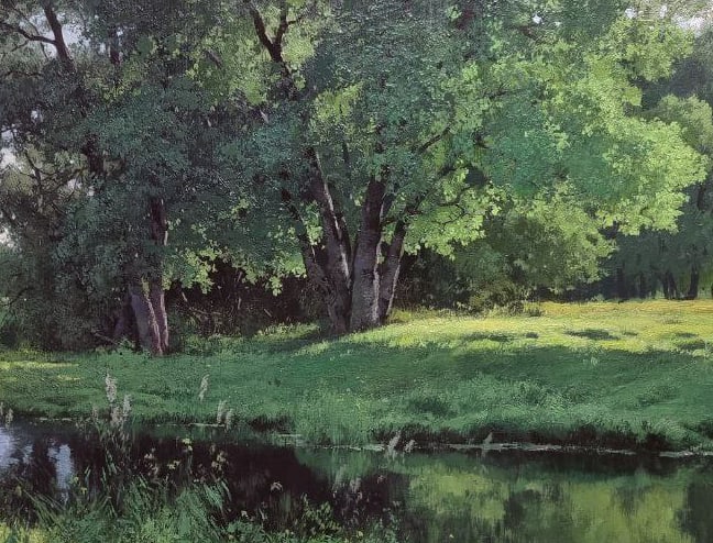 Oil painting It's evening. Silence Ukrainian painter - 3