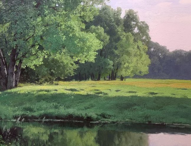 Oil painting It's evening. Silence Ukrainian painter - 4