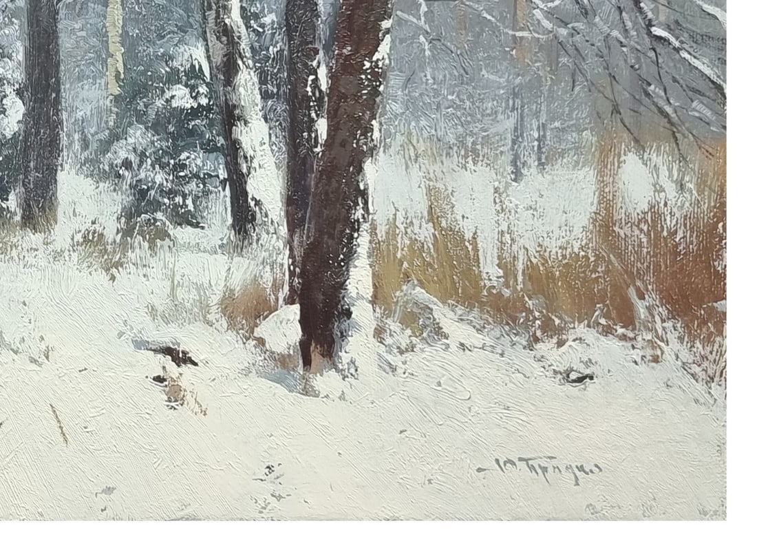 Oil painting It's snowing Ukrainian painter - 10