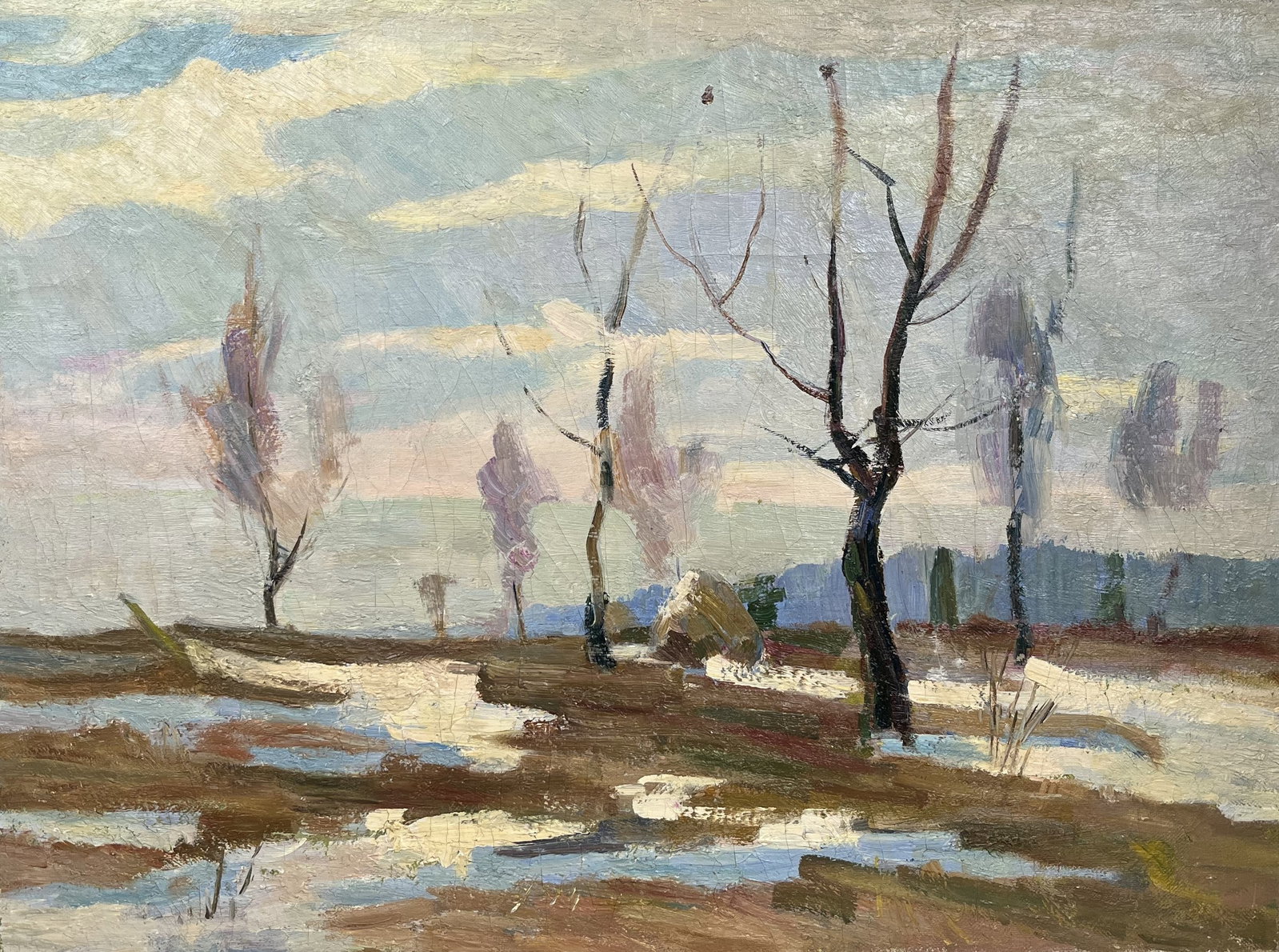 Oil painting Cold March Kogan-Shatz - 2