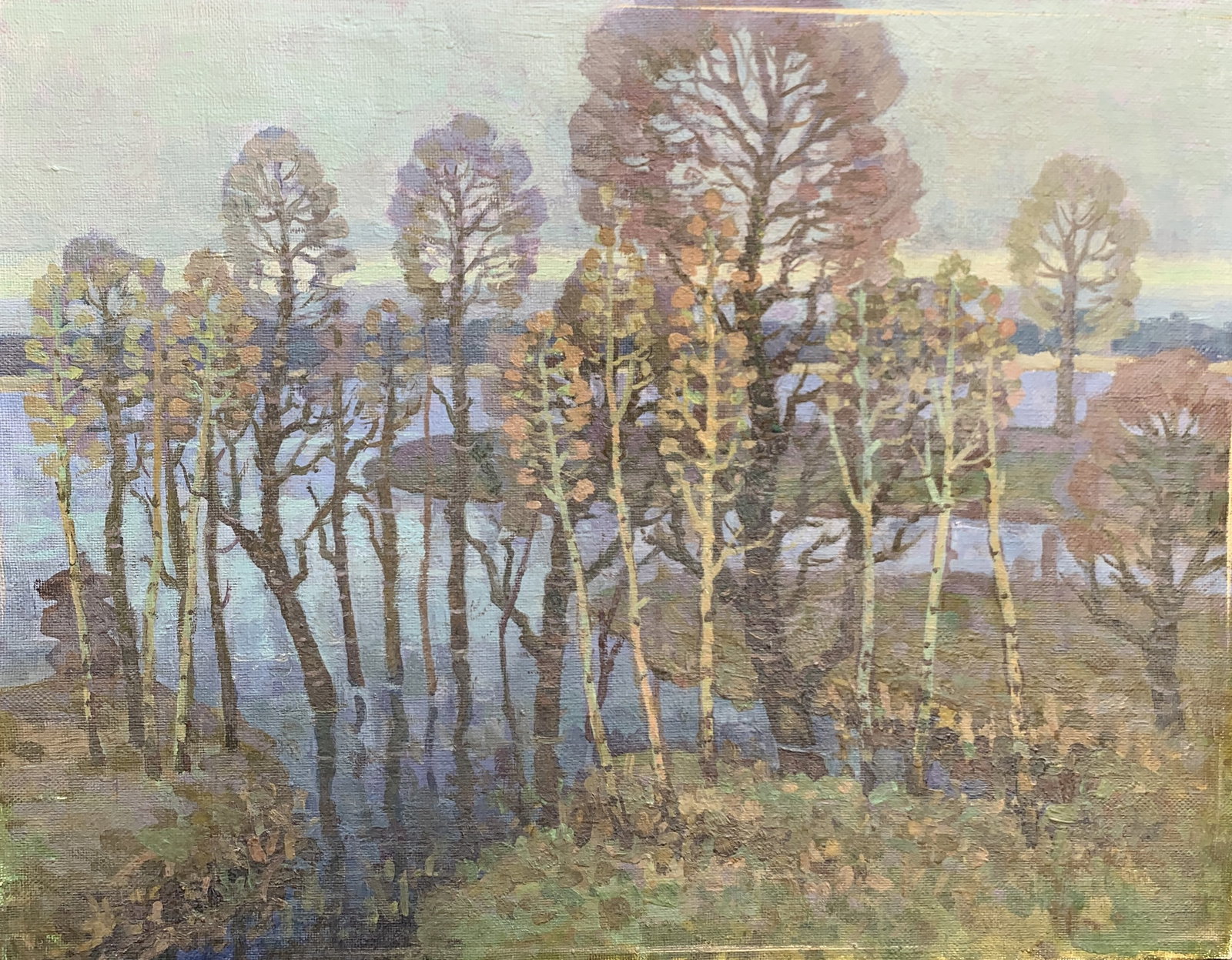 Oil painting Spring waters Ruban G.: 181AADuk Painter: Ruban G. Sіze: 50x60 cm/19.68x23.62 inches Components: Oil, canvas Original painting from our collection ERA: Short information: Ukrainian painter. Ruban Grigory Savelievich wa