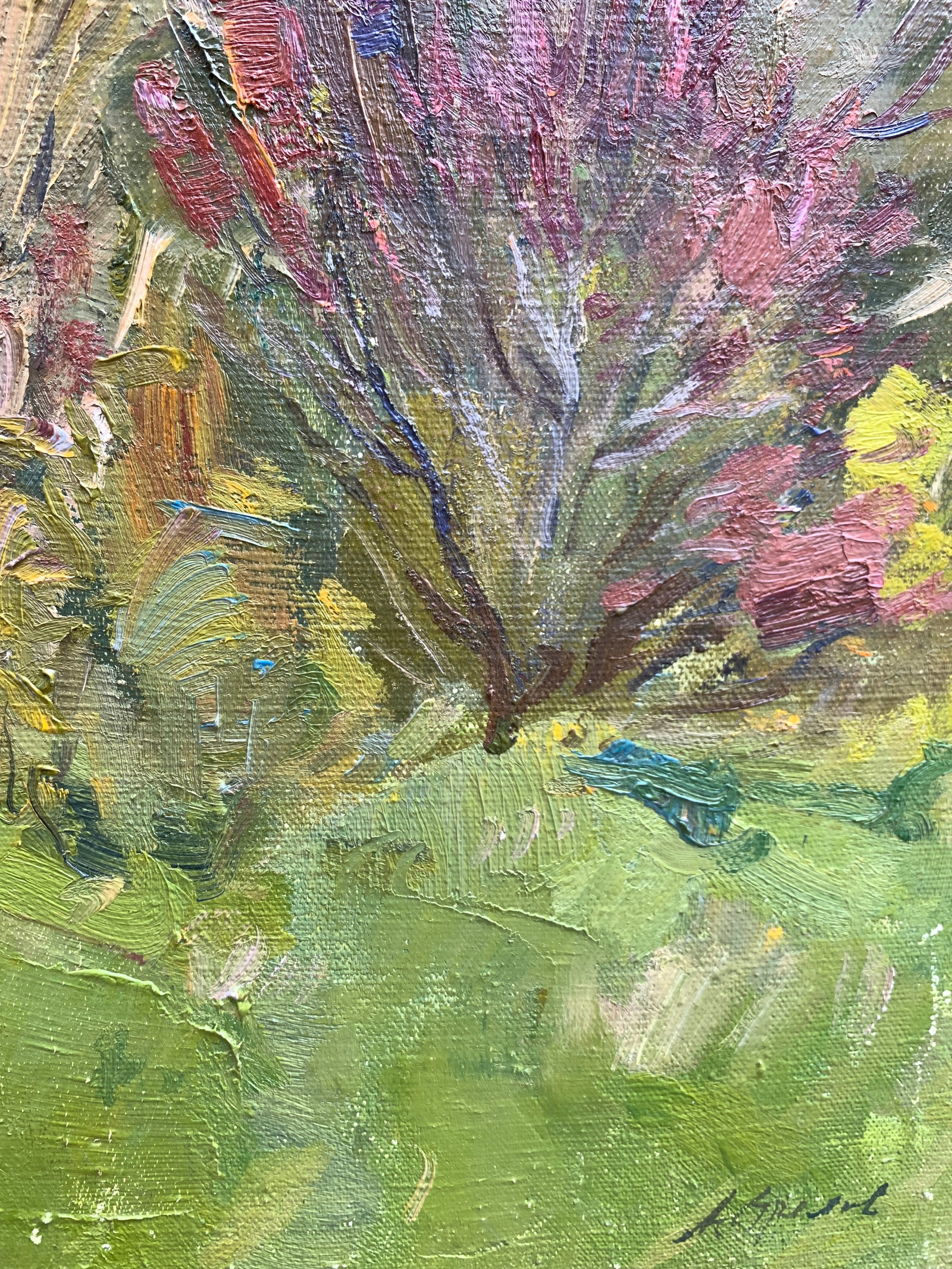 Oil painting Old poplar trees Strelov A. - 10