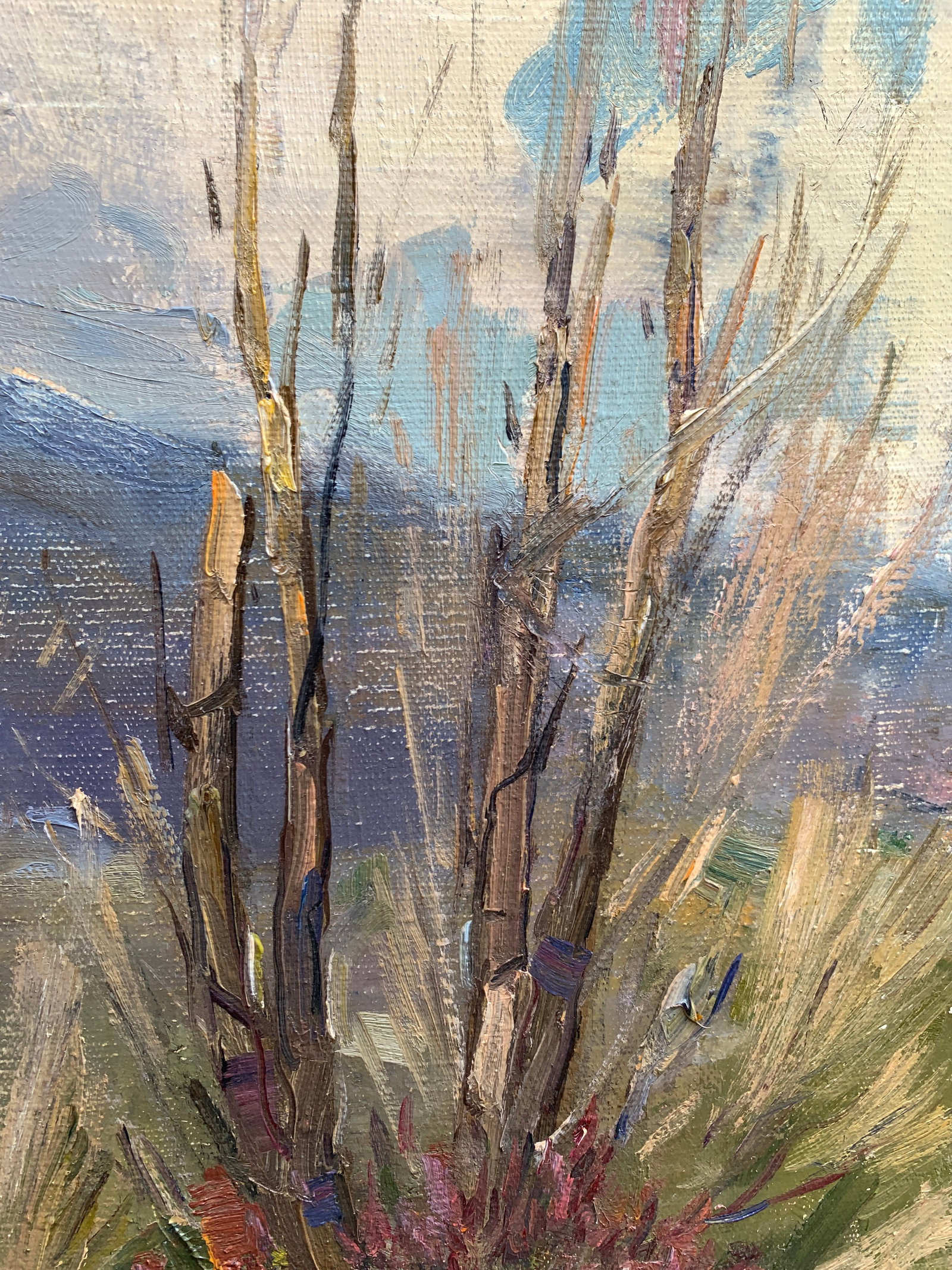 Oil painting Old poplar trees Strelov A. - 8