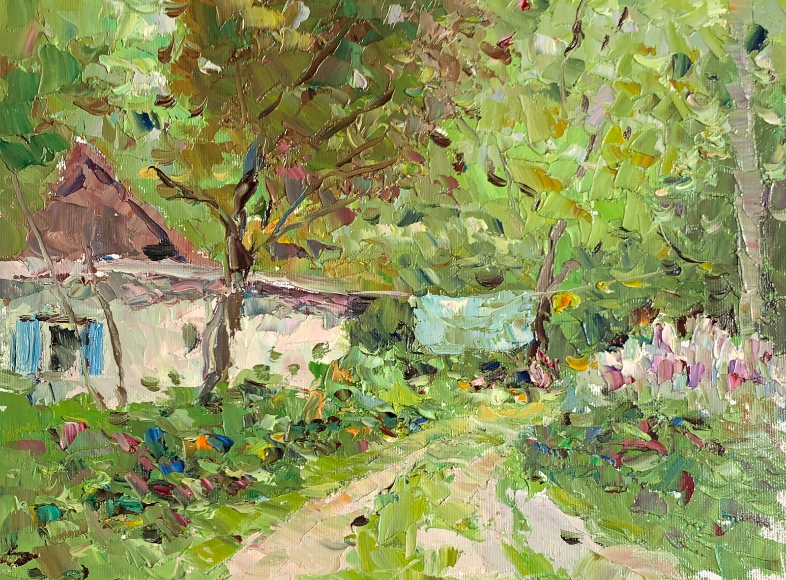 Oil painting spring breeze Sergey Ivanovich Animov: 352DDD Painter: Sergey Ivanovich Animov S?ze: 26x35 cm/10.23x13.77 inches Components: canvas, oil Original painting from our collection ERA: modern About the artist: Serhiy Ivanovych was born on May