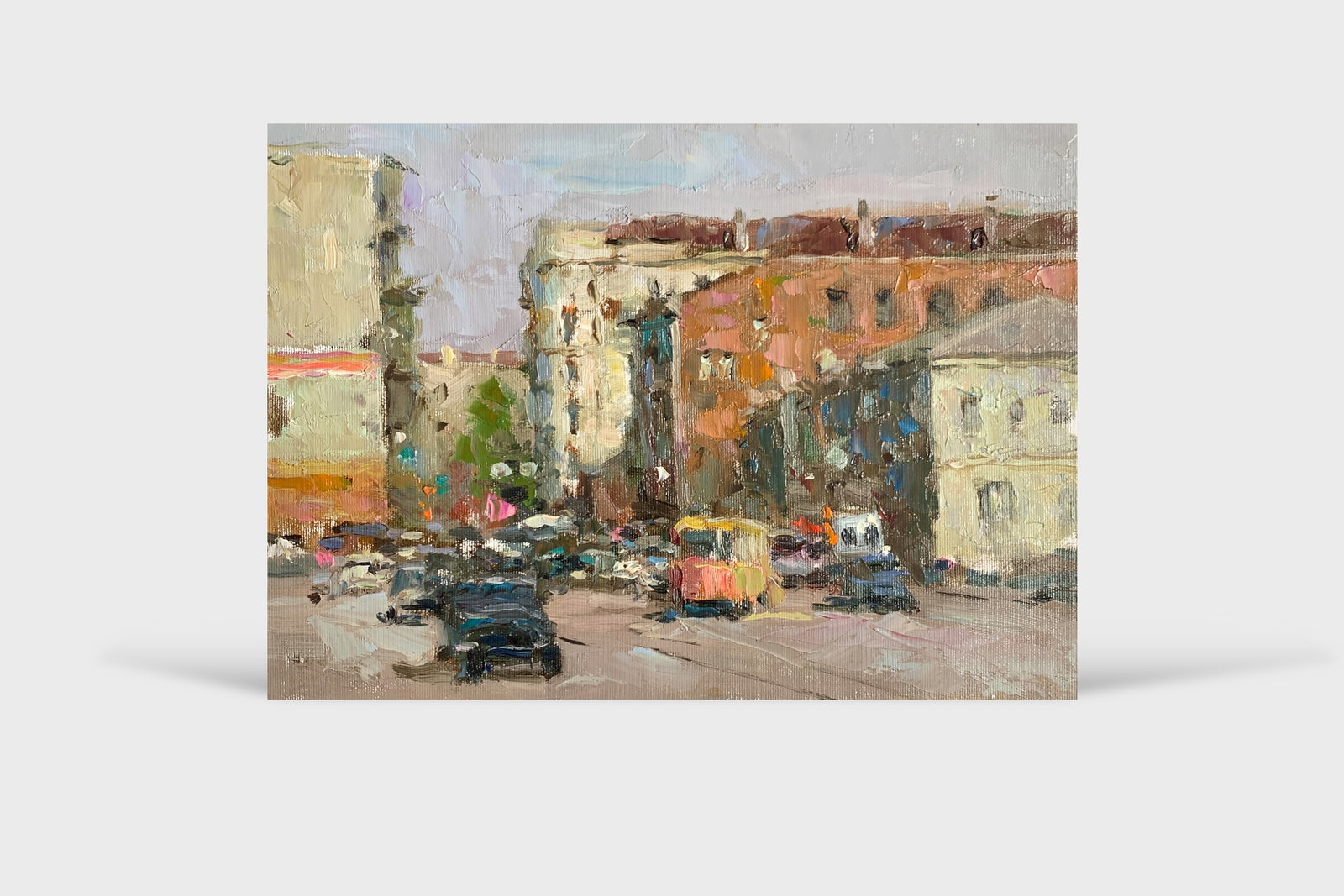 Oil painting traffic jam Sergey Ivanovich Animov - 11