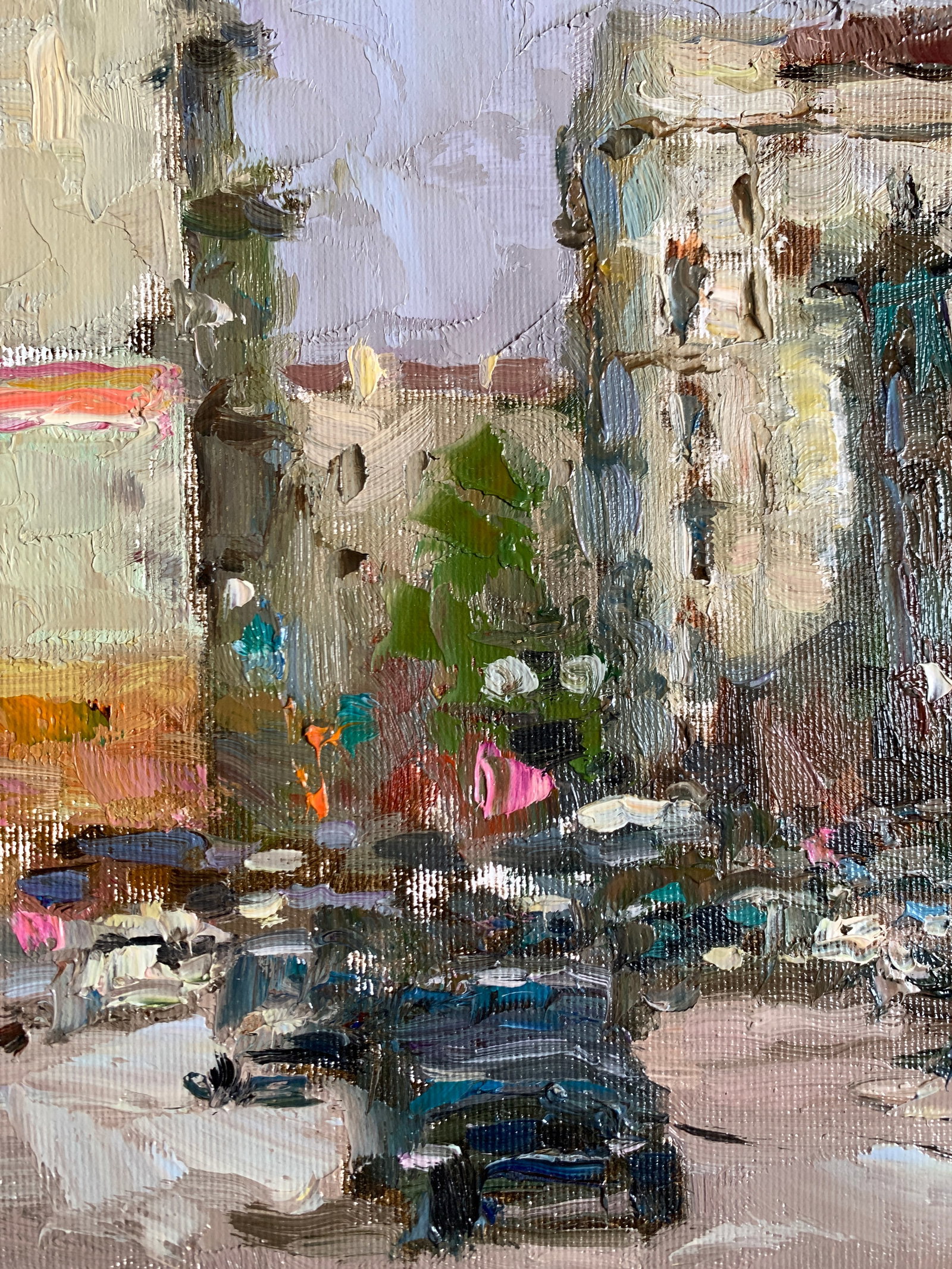Oil painting traffic jam Sergey Ivanovich Animov - 4