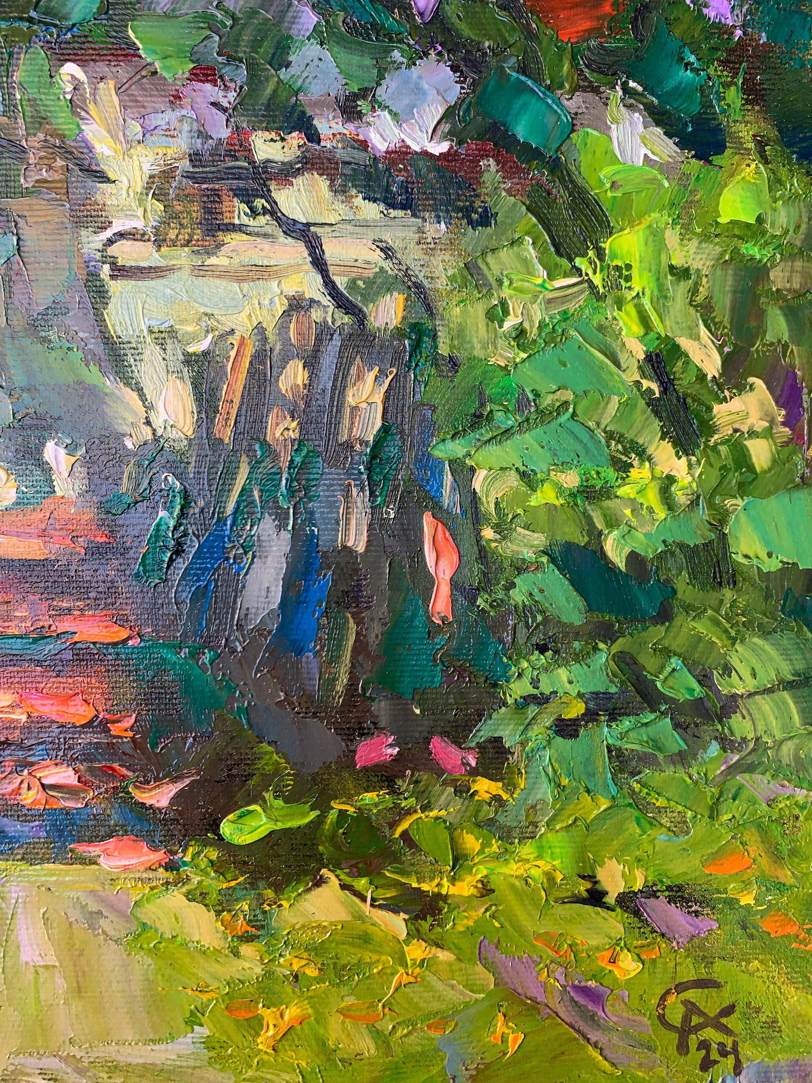 Oil painting Green Porch Sergey Ivanovich Animov - 8