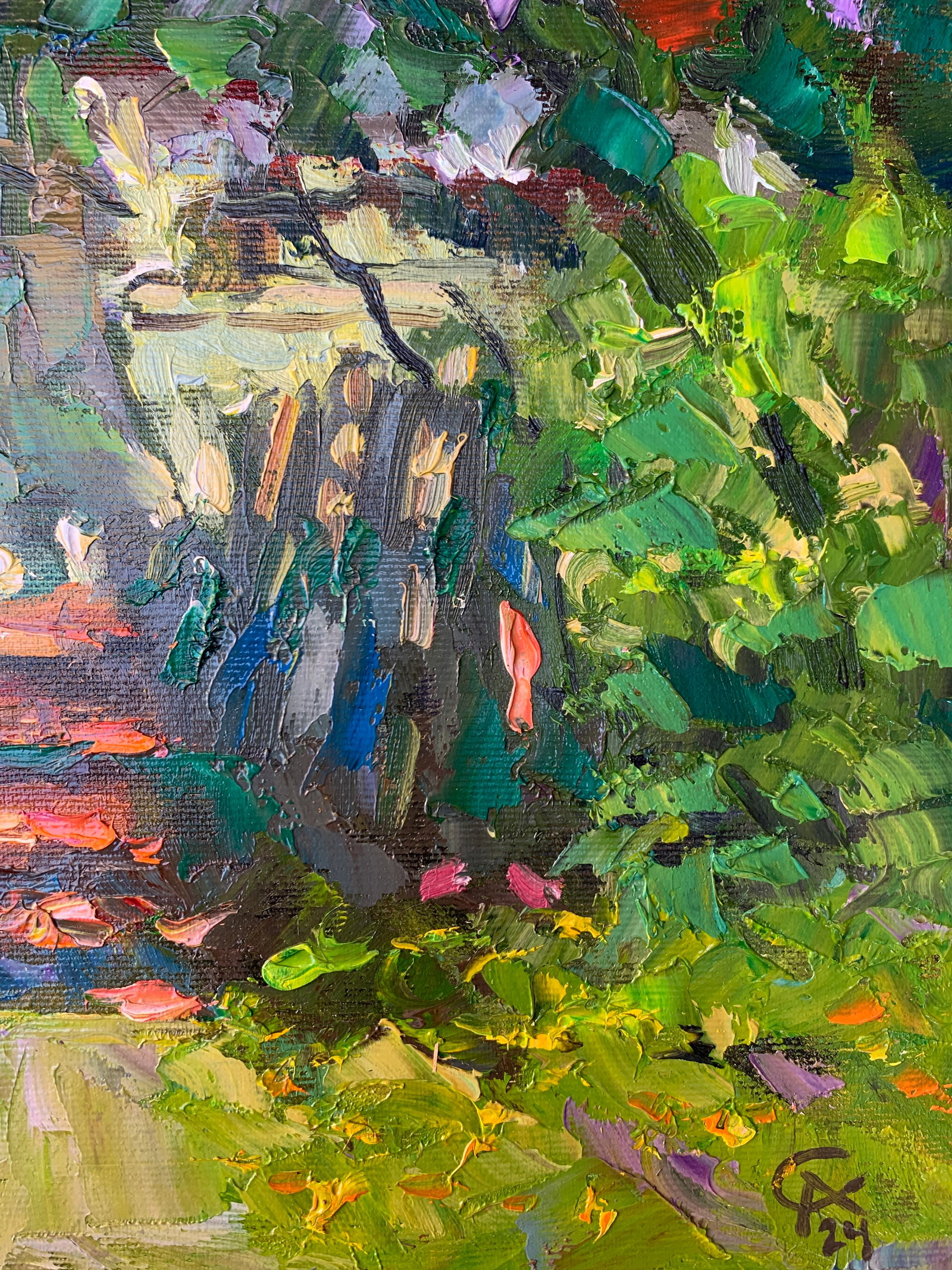 Oil painting Green Porch Sergey Ivanovich Animov - 9
