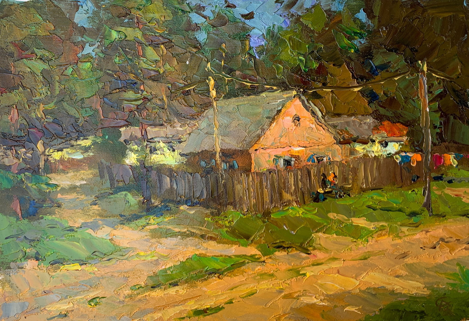 Oil painting Forest edge Sergey Ivanovich Animov: 366DDD Painter: Sergey Ivanovich Animov S?ze: 27x40 cm/10.62x15.74 inches Components: canvas, oil Original painting from our collection ERA: modern About the artist: Serhiy Ivanovych was born on May 1