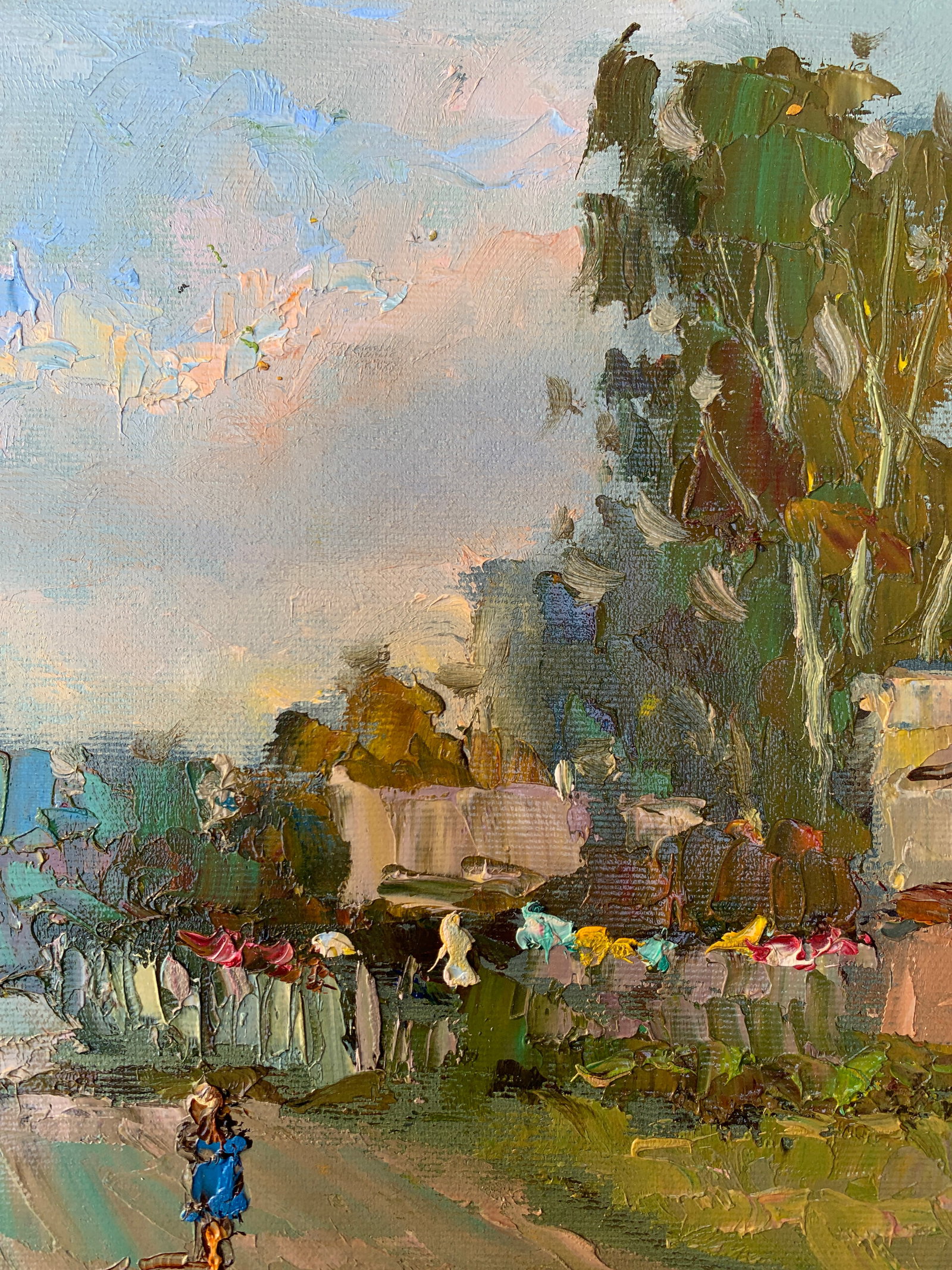 Oil painting Village street Sergey Ivanovich Animov - 2