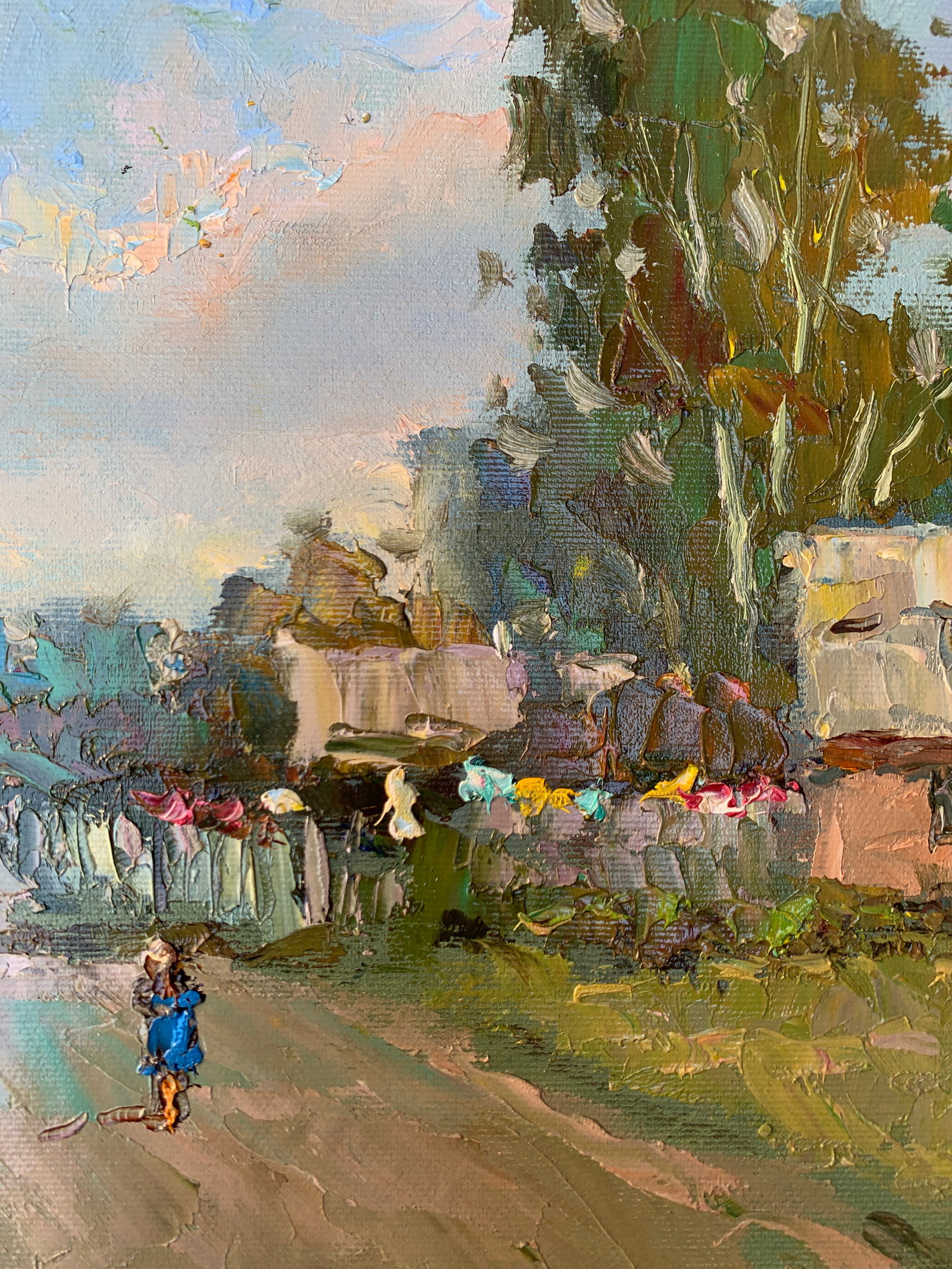 Oil painting Village street Sergey Ivanovich Animov - 3