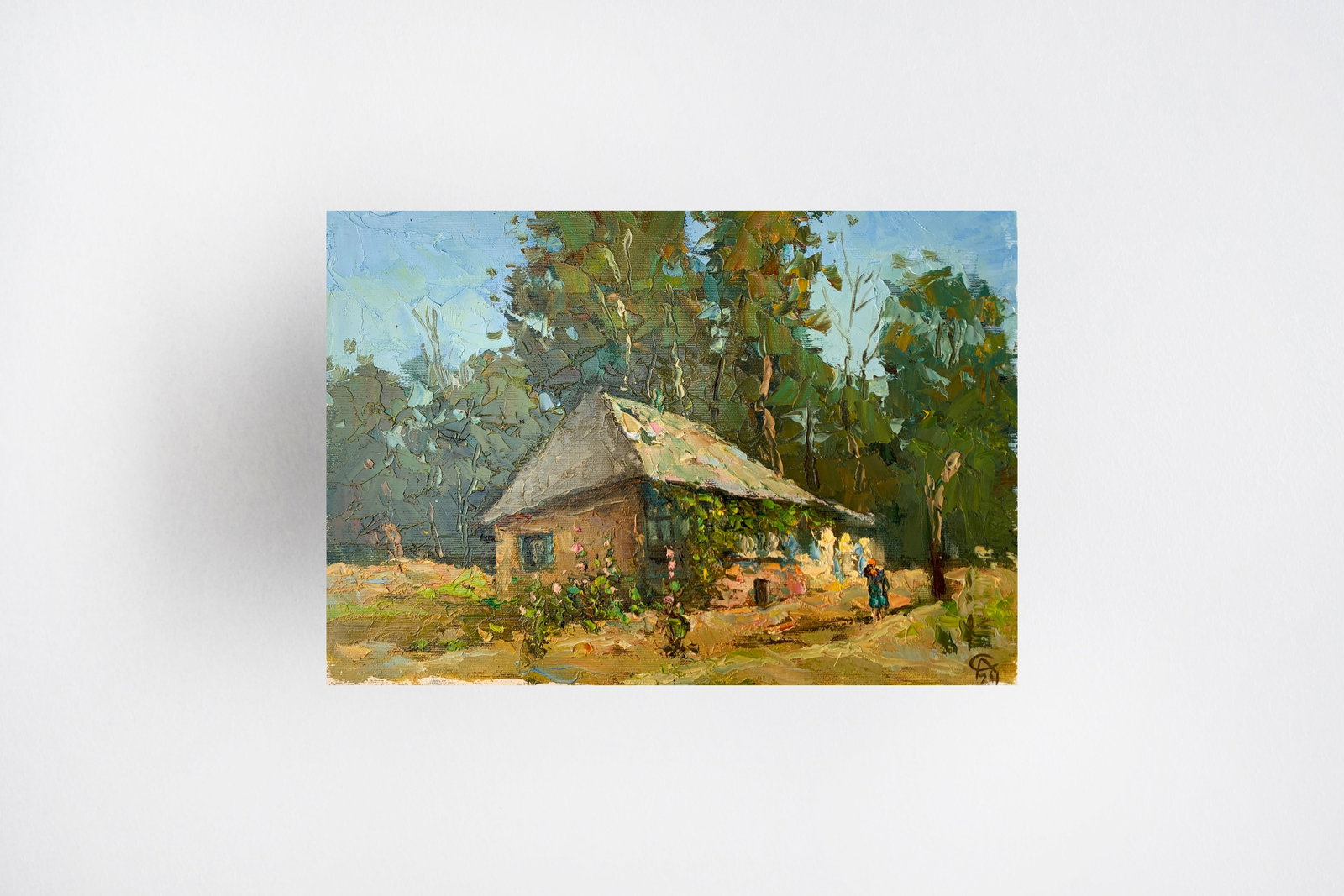 Oil painting grandmother's house Sergey Ivanovich Animov - 11