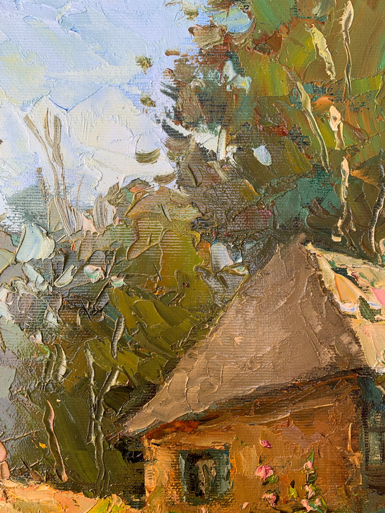 Oil painting grandmother's house Sergey Ivanovich Animov - 3