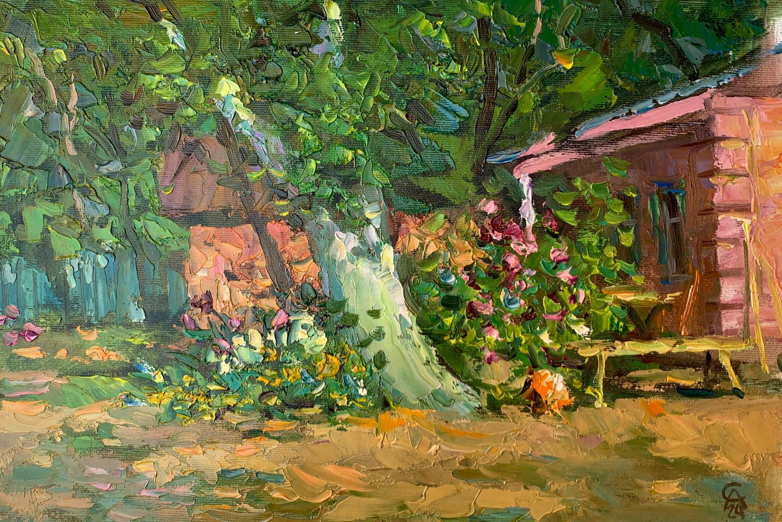 Oil painting family tree Sergey Ivanovich Animov: 386DDD Painter: Sergey Ivanovich Animov S?ze: 26x38 cm/10.23x14.96 inches Components: canvas, oil Original painting from our collection ERA: modern About the artist: Serhiy Ivanovych was born on May