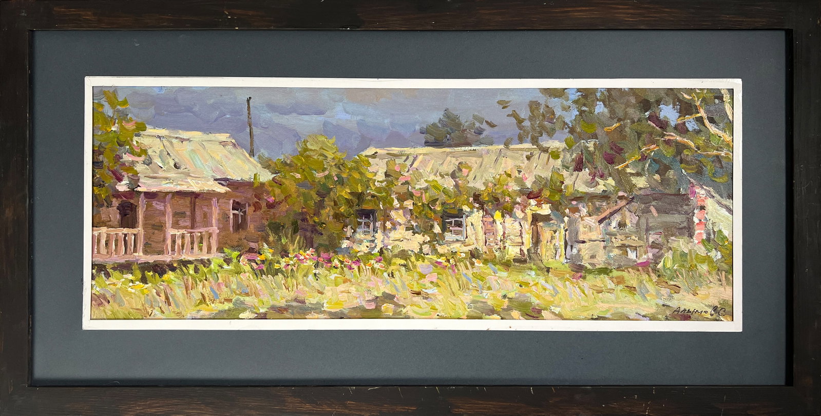 Oil painting rural panorama Sergey Ivanovich Animov (1 of 11)