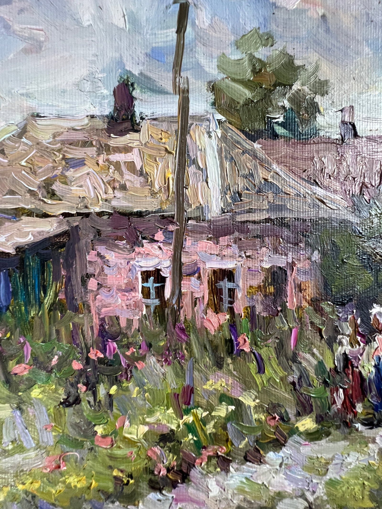 Oil painting rural road Sergey Ivanovich Animov - 10