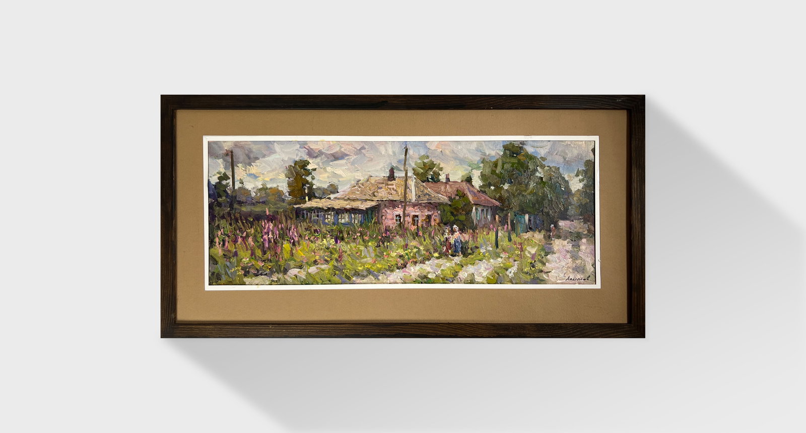 Oil painting rural road Sergey Ivanovich Animov - 11