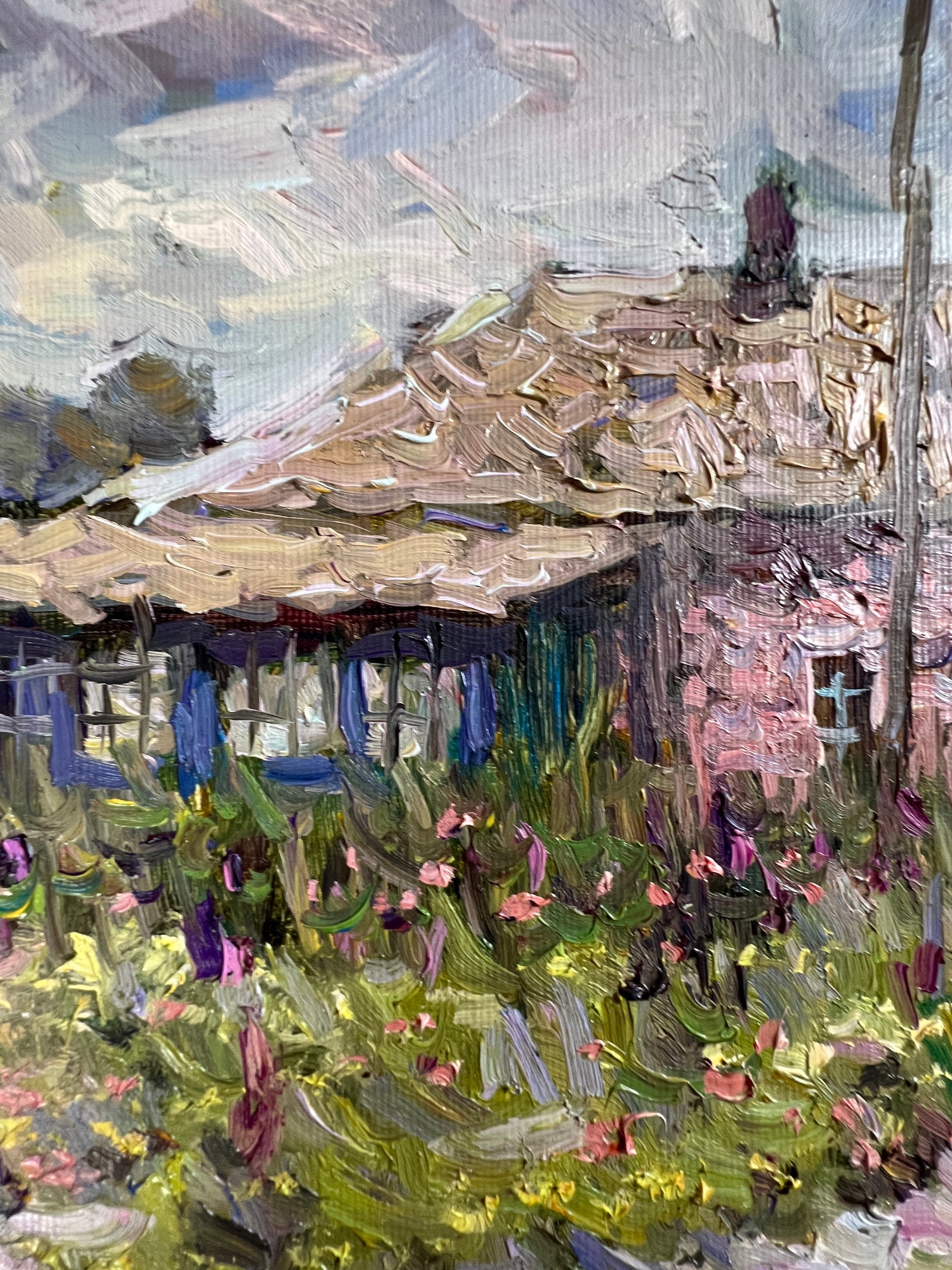 Oil painting rural road Sergey Ivanovich Animov - 4
