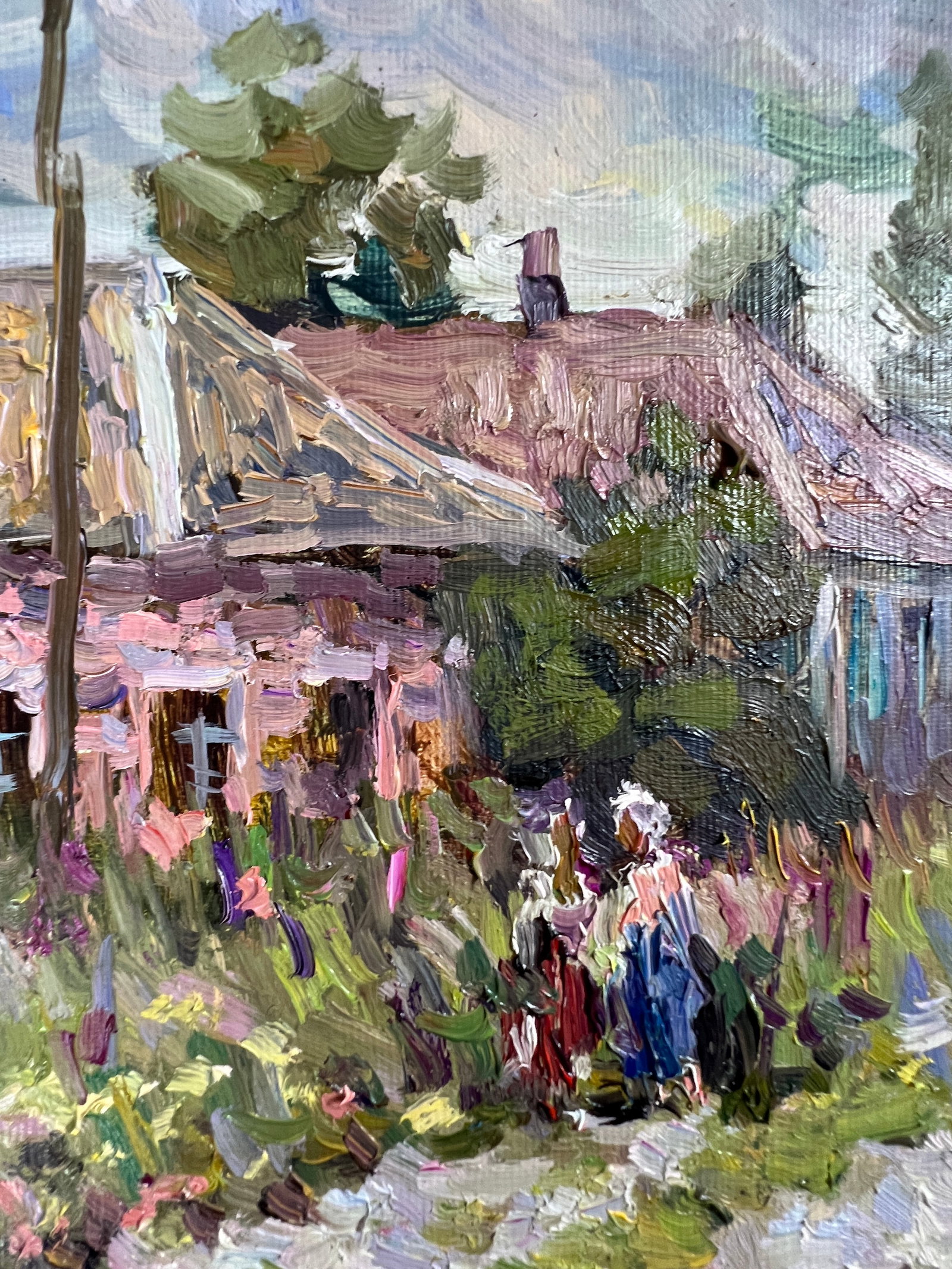 Oil painting rural road Sergey Ivanovich Animov - 5