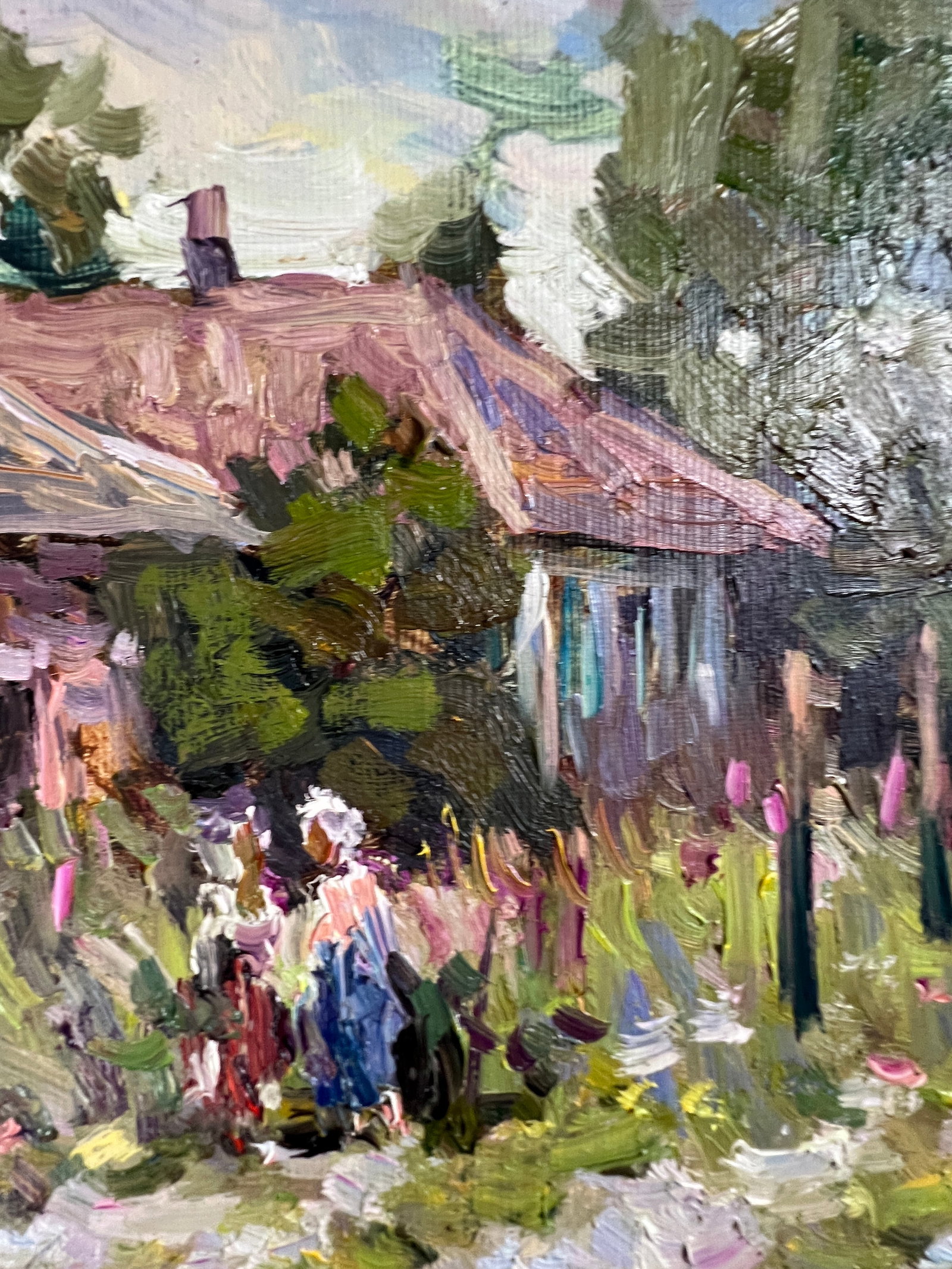 Oil painting rural road Sergey Ivanovich Animov - 7
