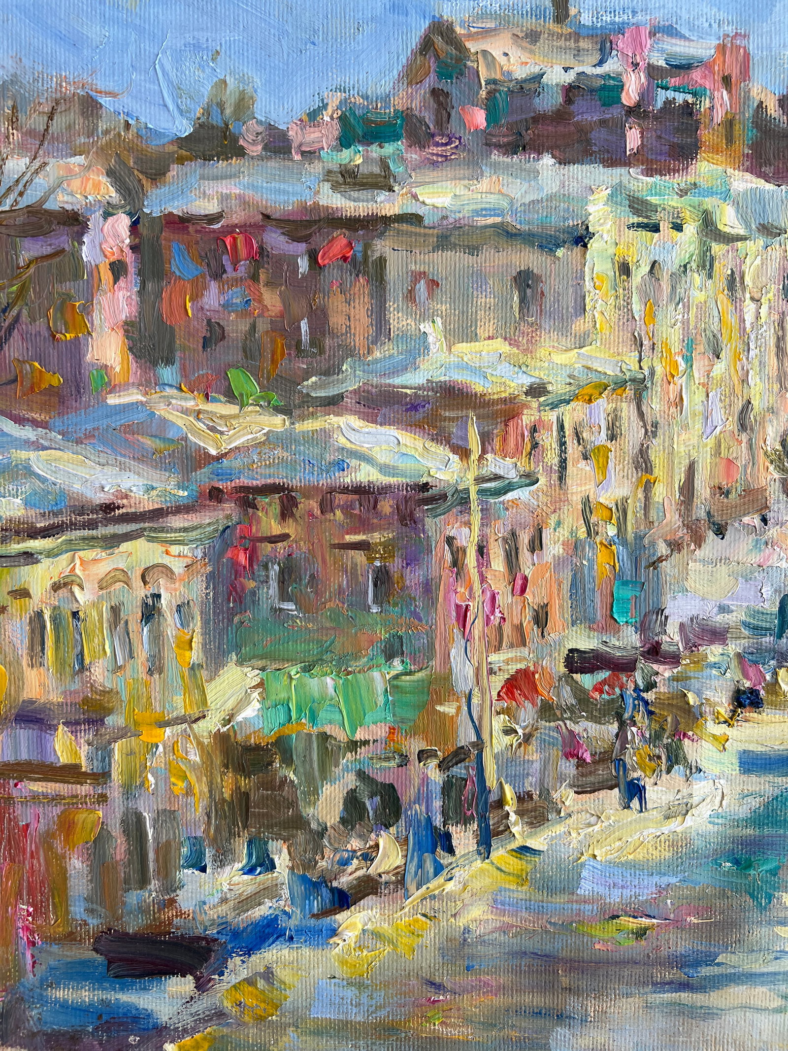 Oil painting Winter city Sergey Ivanovich Animov - 5