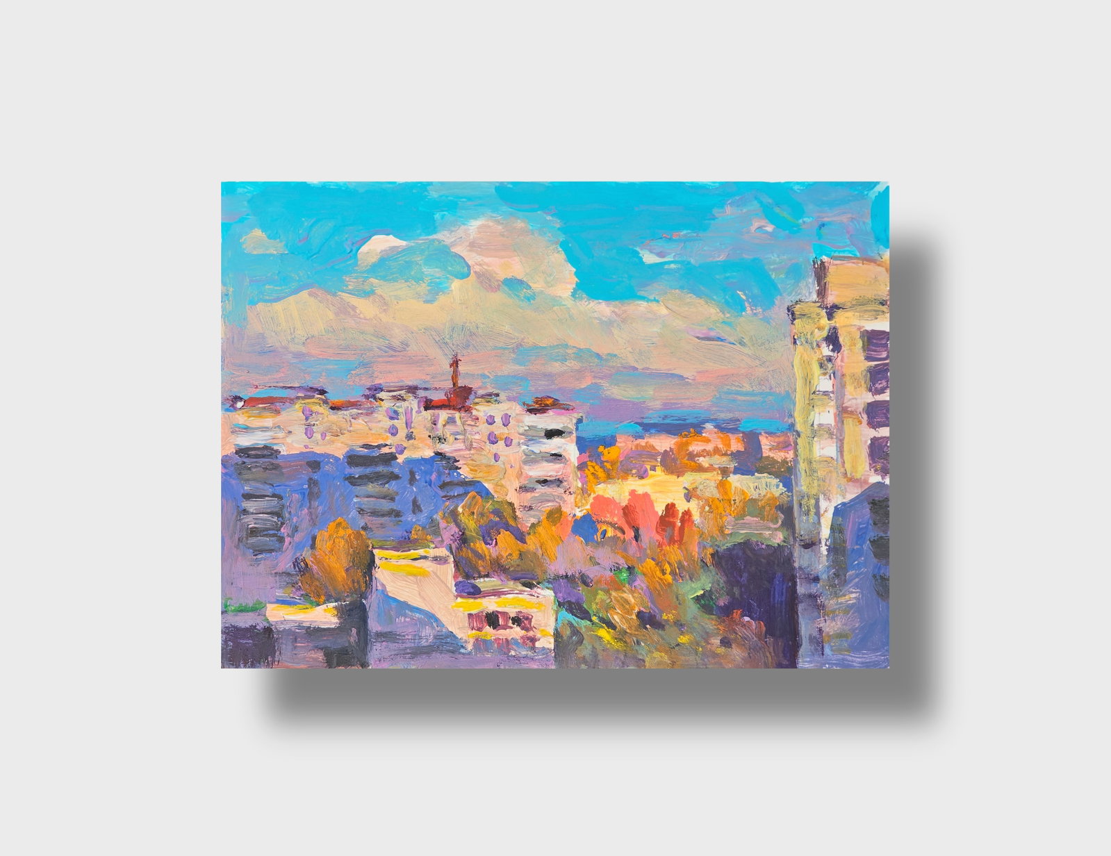 Acrylic painting the city of Ivano-Frankivsk Vyacheslav Petrovich Babac - 10