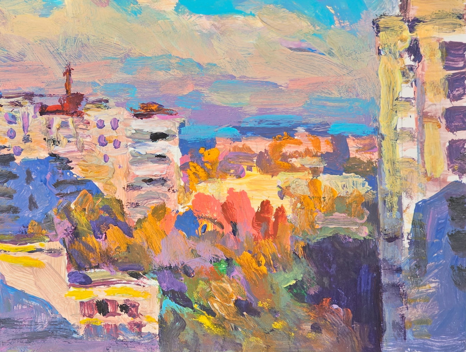 Acrylic painting the city of Ivano-Frankivsk Vyacheslav Petrovich Babac - 6