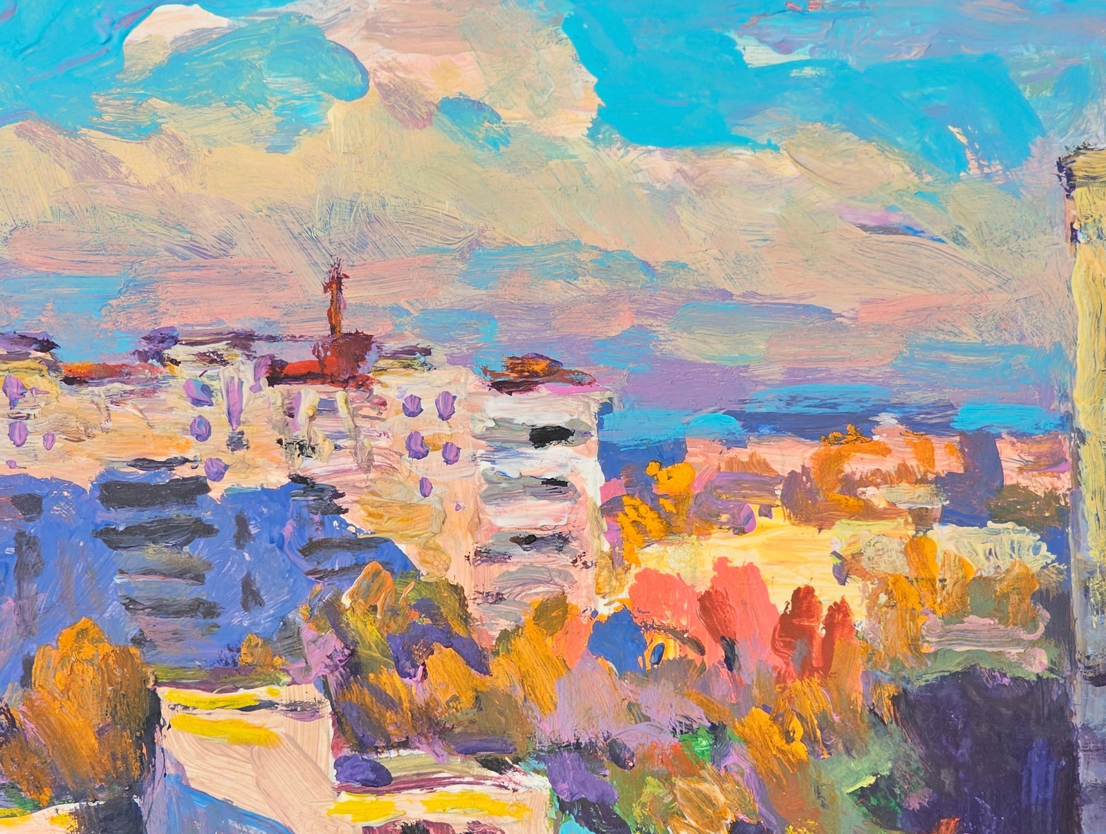 Acrylic painting the city of Ivano-Frankivsk Vyacheslav Petrovich Babac - 7