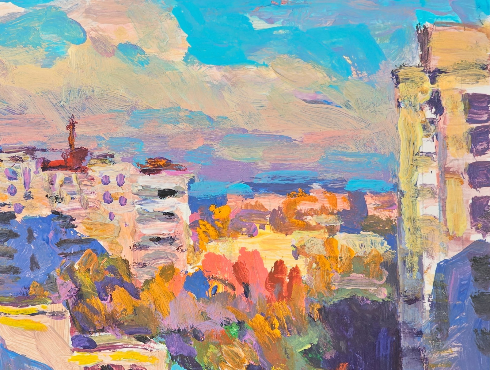 Acrylic painting the city of Ivano-Frankivsk Vyacheslav Petrovich Babac - 9