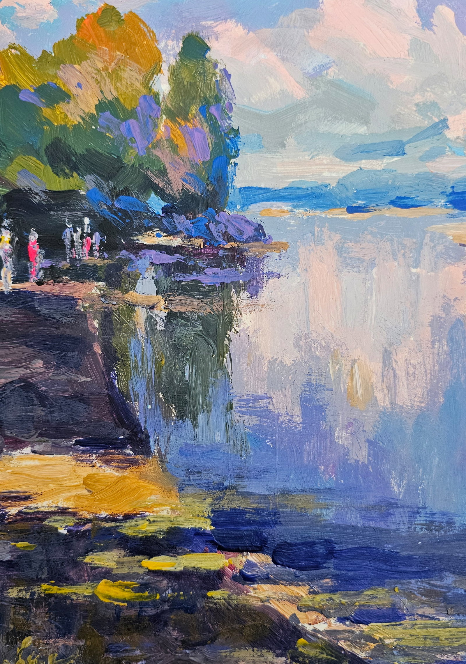 Acrylic painting Evening motif Vyacheslav Petrovich Babac - 7