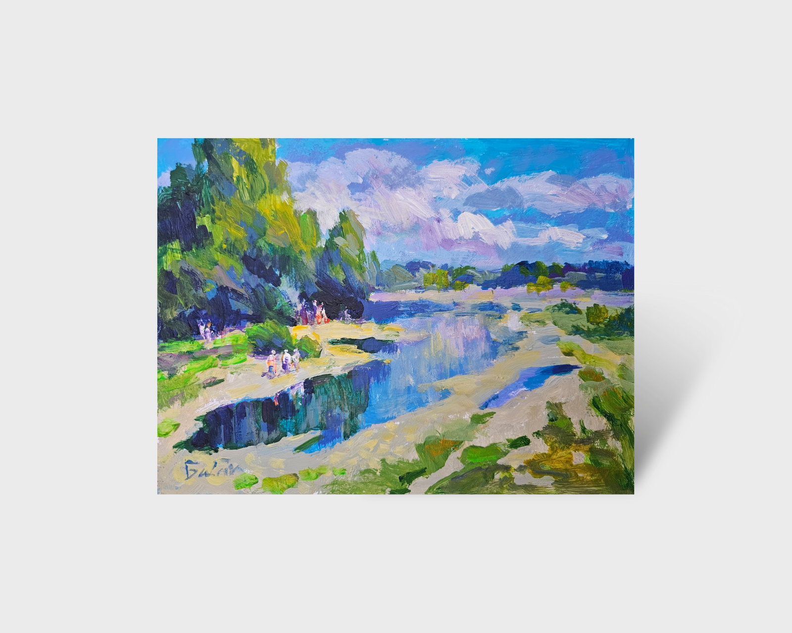Acrylic painting day off Vyacheslav Petrovich Babac - 10