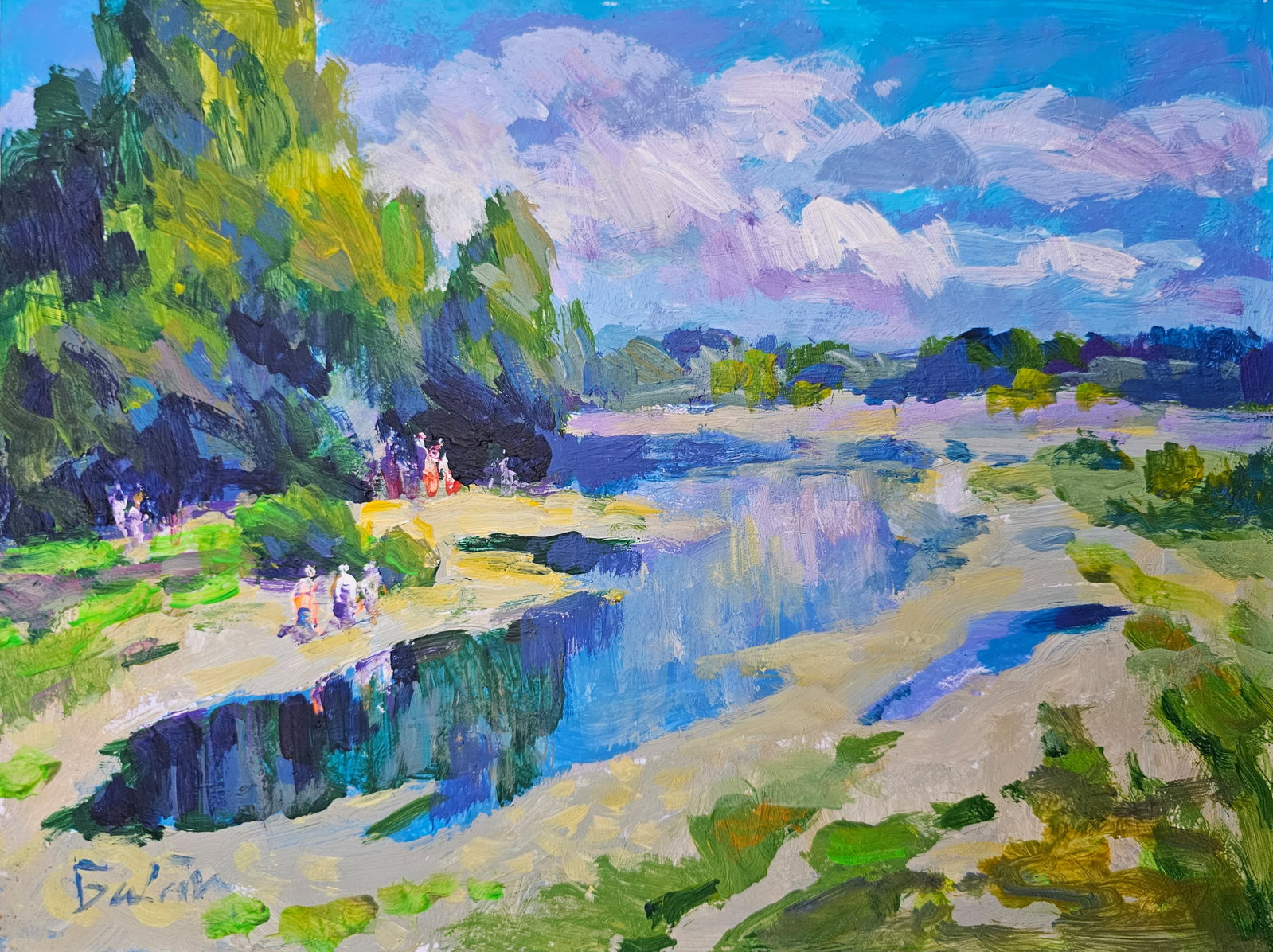 Acrylic painting day off Vyacheslav Petrovich Babac: 251BA Painter: Vyacheslav Petrovick Babac S?ze: 21x28 cm/ 8.26x11.02 inches Components: Acrylic, cardboard Original painting from our collection ERA: 2024 About the artist: Born on August 24, 1946 to 