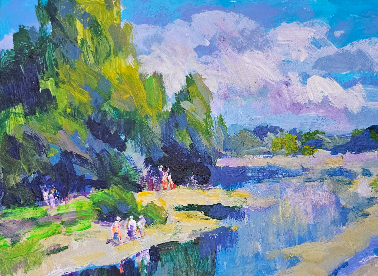 Acrylic painting day off Vyacheslav Petrovich Babac - 3