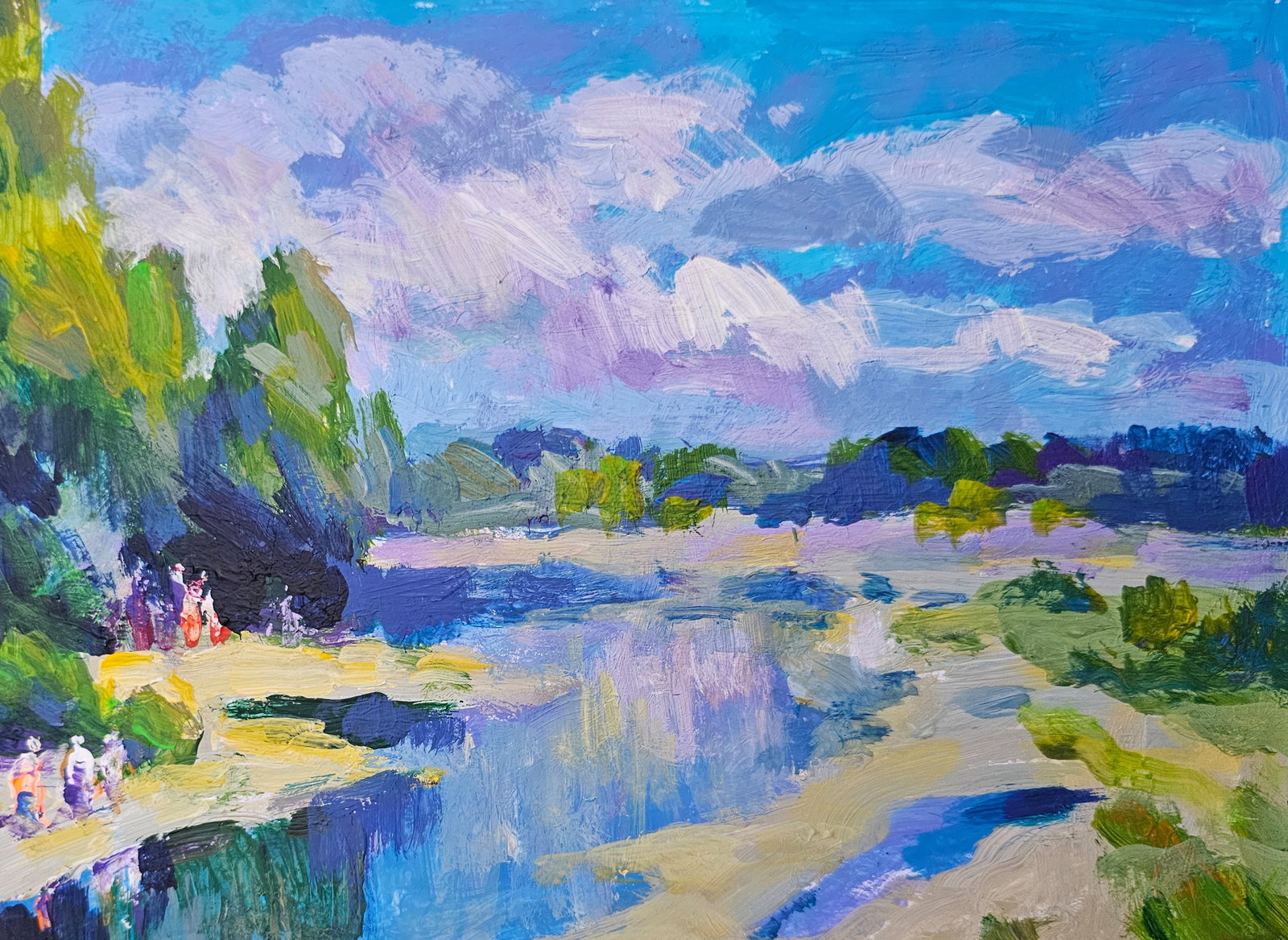 Acrylic painting day off Vyacheslav Petrovich Babac - 4